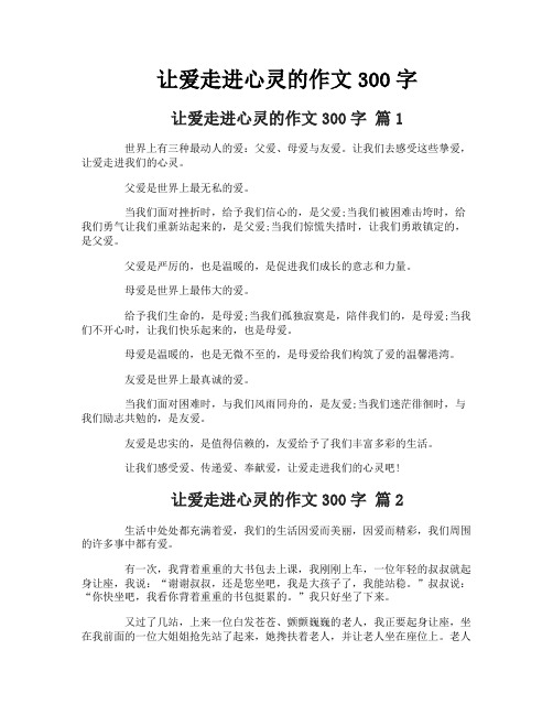 让爱走进心灵的作文300字-1