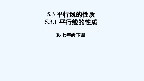 人教版平行线的性质 PPT