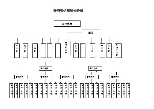 麦当劳组织分析