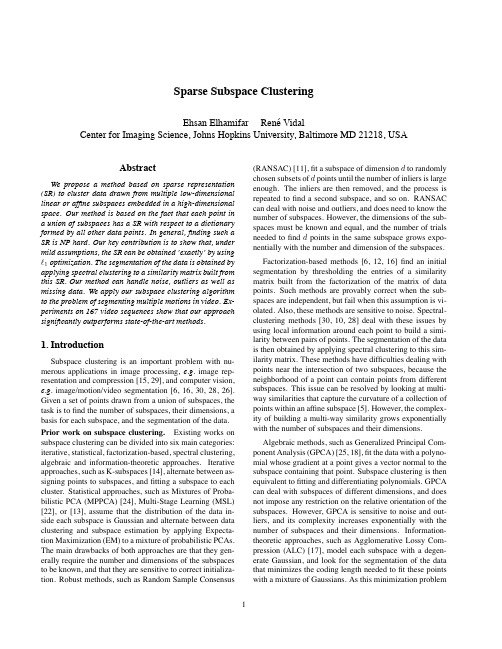 Sparse Subspace Clustering