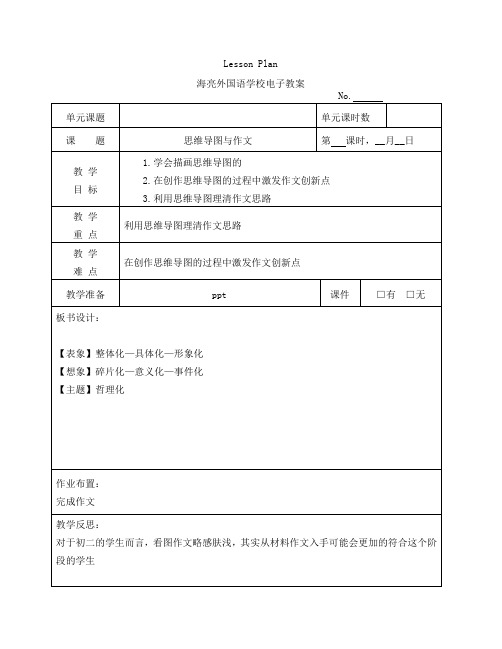 人教版初二语文下册作文与思维导图