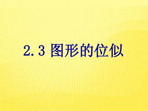 新青岛版九年级上册图形的位似