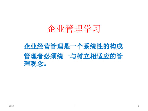 企业经营管理学习ppt课件