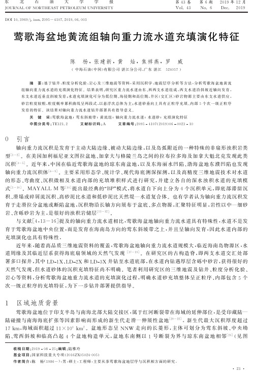 莺歌海盆地黄流组轴向重力流水道充填演化特征