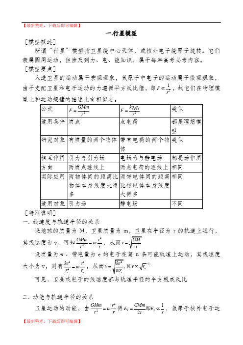 高中物理模型(完整资料).doc