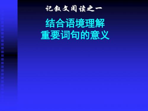 中考语文复习课件：词句含义及理解(共34张PPT)