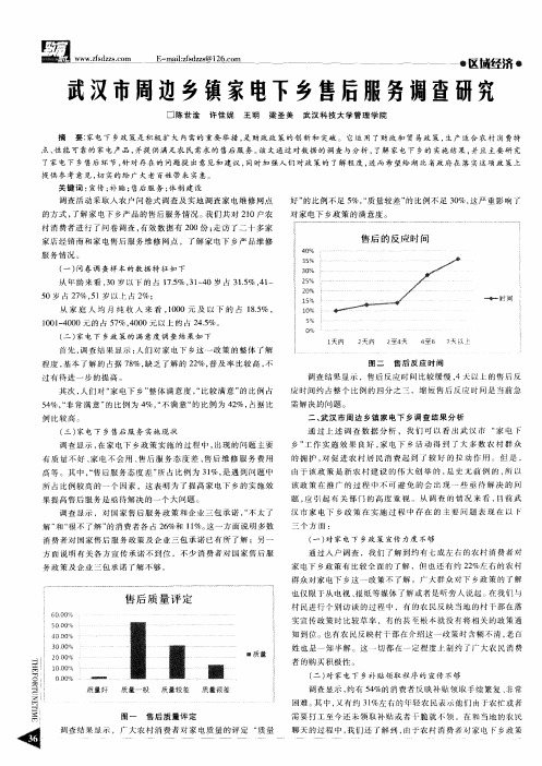 武汉市周边乡镇家电下乡售后服务调查研究