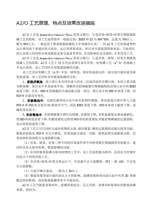 A O工艺原理 特点及效果改进措施