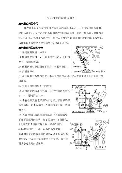 汽轮机抽汽逆止门介绍