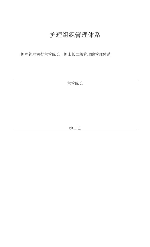 XX医院护理组织管理体系完整版