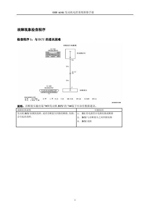 4G69发动机电控系统维修手册-2