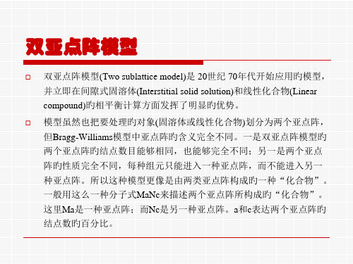 两个重要的熔体模型之双亚点阵模型