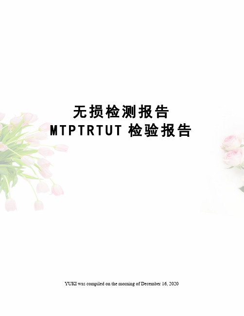 无损检测报告MTPTRTUT检验报告