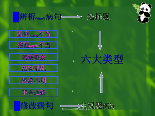 标志——辨析和修改病句课件