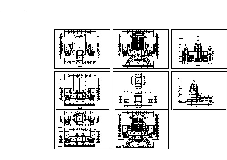 圣经学校建筑全套cad施工图