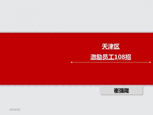 崔强龙----内训--激励员工108招