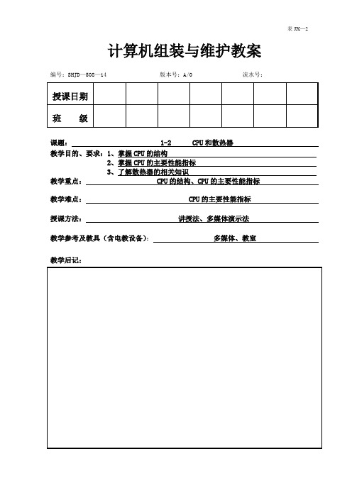 1-2CPU和散热器