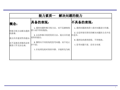 20个核心能力素质模型