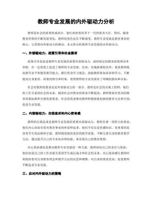 教师专业发展的内外驱动力分析