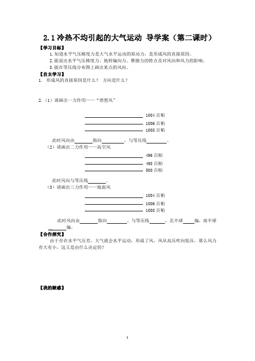 大气的水平运动——风