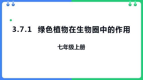 《绿色植物在生物圈中的作用》PPT教学课件