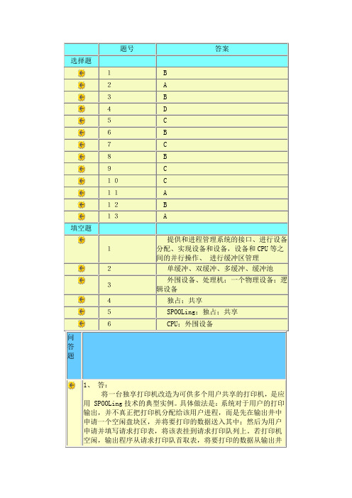 操作系统第五章答案