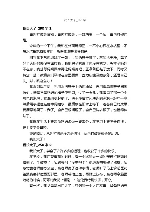 我长大了_250字