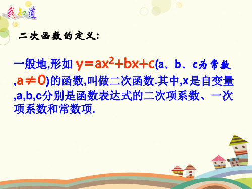 初中数学人教九年级上册第二十二章二次函数二次函数 PPT