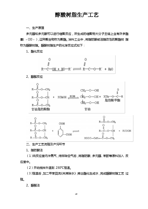 醇酸树脂生产工艺