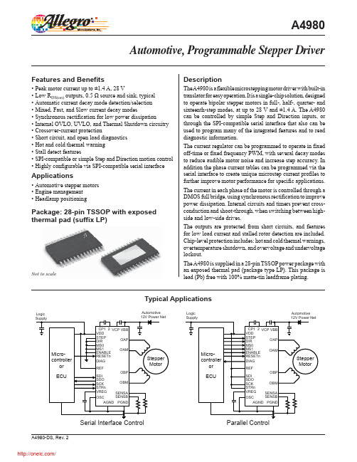 A4980KLPTR-T;中文规格书,Datasheet资料