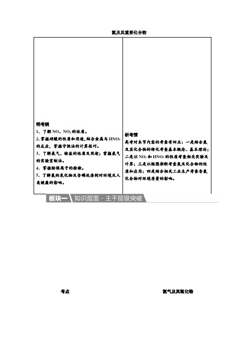 沪科版高中化学高一下册-5.4 化学肥料中的主角-氮及其化合物 习题和答案