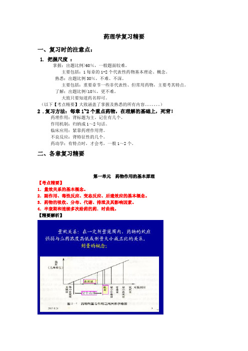 药理学复习精要复习