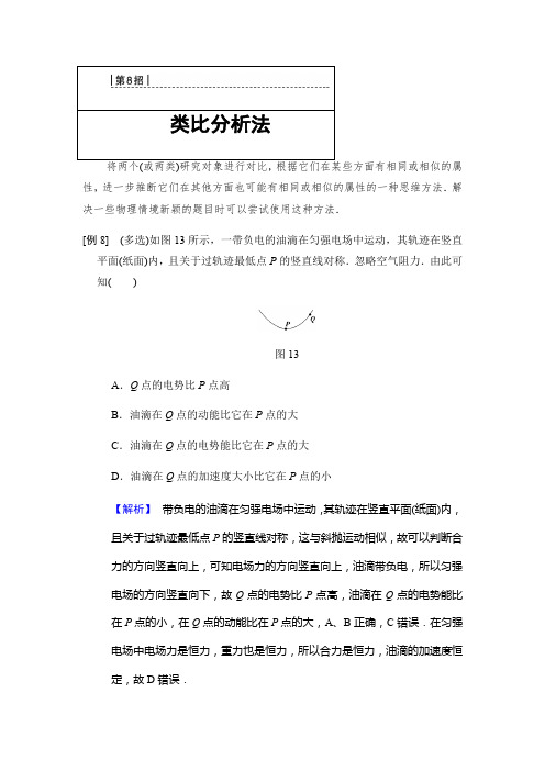 2018版高考物理二轮教师用书：第2部分 专项1 第8招 类比分析法