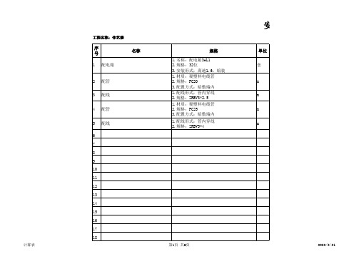 工程量计算稿(安装)