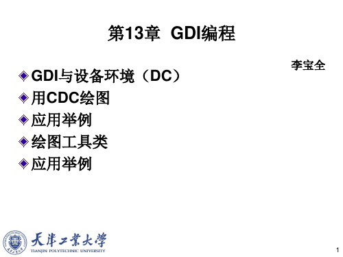 高级语言C++程序设计 第13章 GDI编程