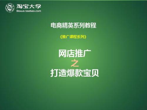 第二章打造网店单品爆款