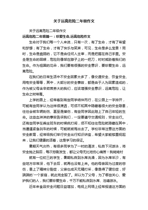 关于远离危险二年级作文