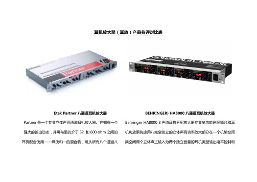 ETEK Partner 8通道耳机放大器