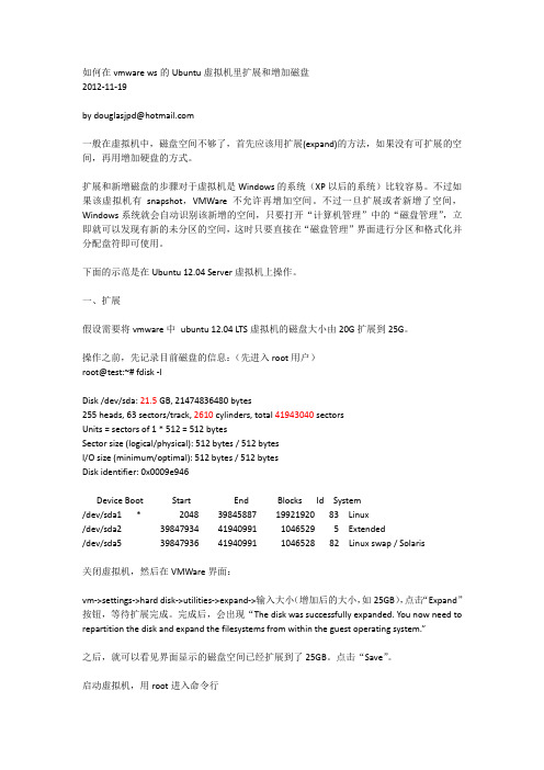 如何在VMWare WS的虚拟机里扩展和增加磁盘