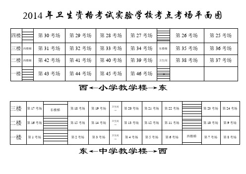 2014年卫生资格考试学校考点考场平面图