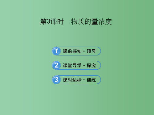 高中化学 1.3.3 物质的量浓度(探究导学课型) 鲁科版必修1