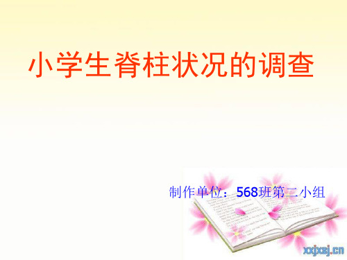 脊柱现状调查报告及建议