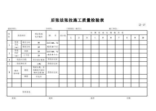 ZJ2类表格