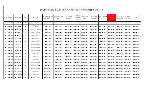 2013年档期规划表