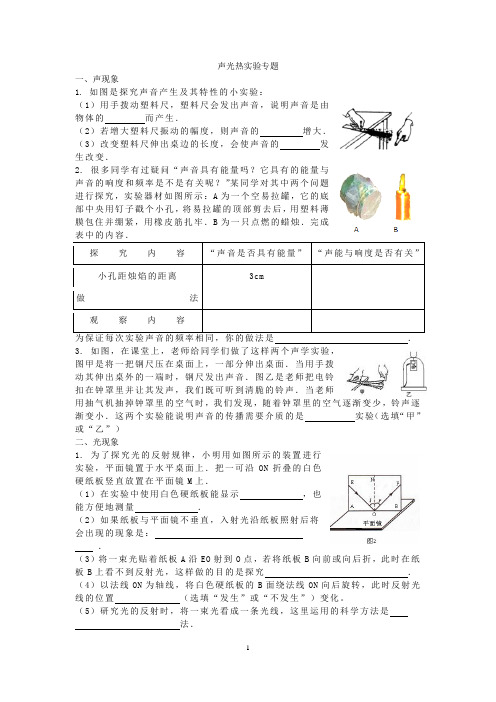 声光热实验专题