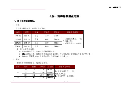 清盘方案