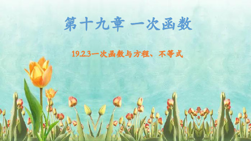 19-2-3 一次函数与方程、不等式(教案 课件 作业)-八年级数学下册同步精品课件(人教版)