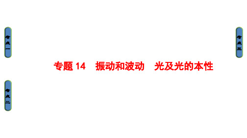 高三物理二轮复习 第1部分 专题14 振动和波动、光及光