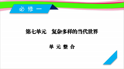 2019届历史岳麓版省优获奖复习课件：必修1 第7单元知识点整合