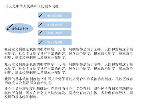 什么是中华人民共和国的根本制度